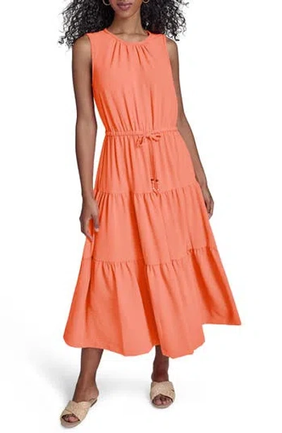 Calvin Klein Sleeveless Tiered A-line Midi Dress