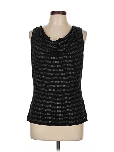 Pre-owned Calvin Klein Sleeveless Top Black Cowl Neck Tops