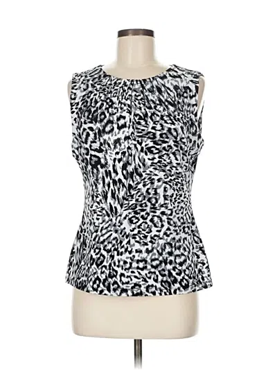 Pre-owned Calvin Klein Sleeveless Top Black Keyhole Neckline Tops