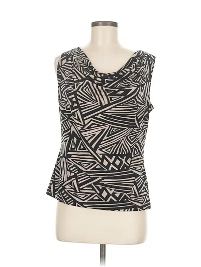 Pre-owned Calvin Klein Sleeveless Top Black One Shoulder Neckline Tops