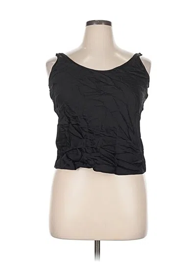Pre-owned Calvin Klein Sleeveless Top Black One Shoulder Neckline Tops