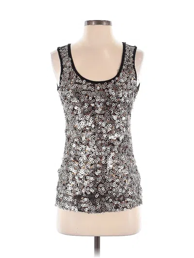 Pre-owned Calvin Klein Sleeveless Top Black Scoop Neck Tops