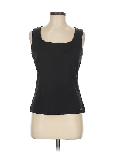 Pre-owned Calvin Klein Sleeveless Top Black Scoop Neck Tops