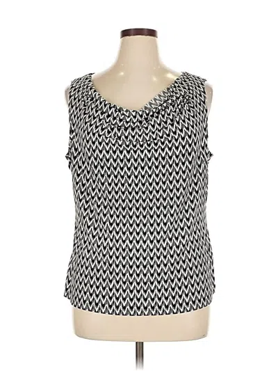 Pre-owned Calvin Klein Sleeveless Top Black Scoop Neck Tops