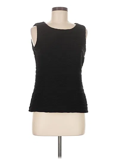 Pre-owned Calvin Klein Sleeveless Top Black Scoop Neck Tops