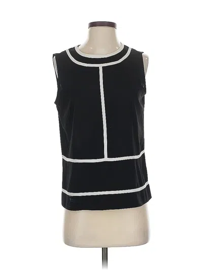 Pre-owned Calvin Klein Sleeveless Top Black Square Neckline Tops