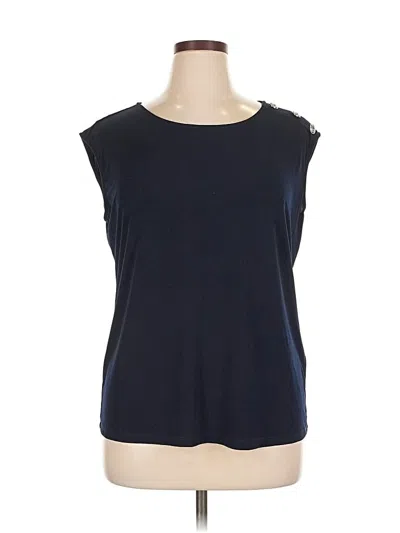 Pre-owned Calvin Klein Sleeveless Top Blue Boatneck Tops