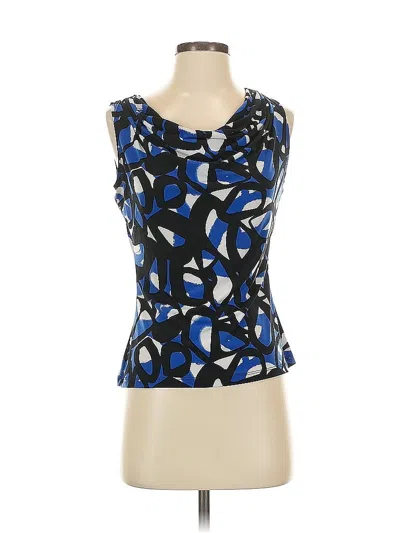 Pre-owned Calvin Klein Sleeveless Top Blue Sweetheart Neckline Tops