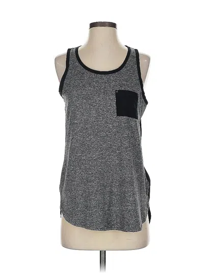 Pre-owned Calvin Klein Sleeveless Top Gray Scoop Neck Tops