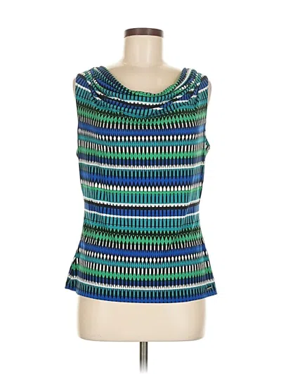 Pre-owned Calvin Klein Sleeveless Top Green Boatneck Tops