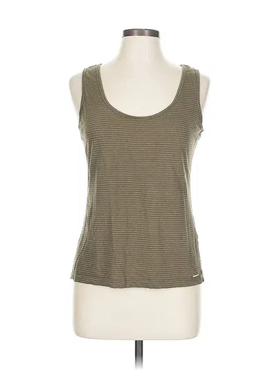 Pre-owned Calvin Klein Sleeveless Top Green Scoop Neck Tops