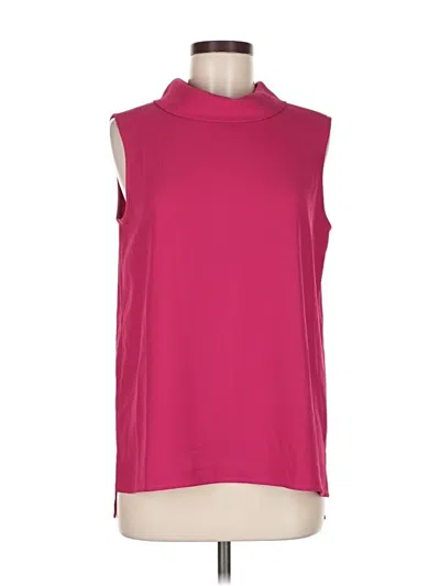 Pre-owned Calvin Klein Sleeveless Top Pink High Neck Tops