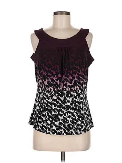 Pre-owned Calvin Klein Sleeveless Top Purple Halter Neckline Tops