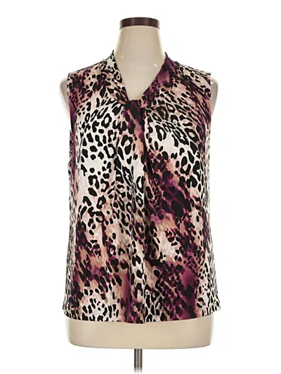 Pre-owned Calvin Klein Sleeveless T-shirt In Burgundy