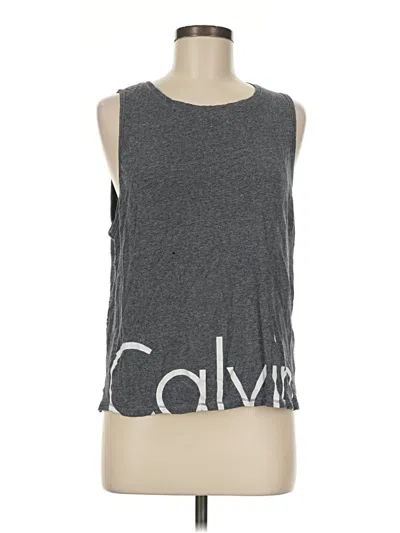 Pre-owned Calvin Klein Sleeveless T-shirt In Gray