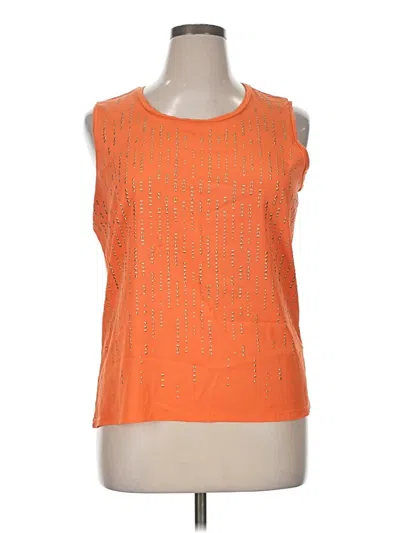 Pre-owned Calvin Klein Sleeveless T-shirt In Orange