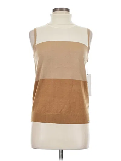 Pre-owned Calvin Klein Sleeveless T-shirt In Tan