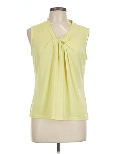 Pre-owned Calvin Klein Sleeveless T-shirt In Yellow
