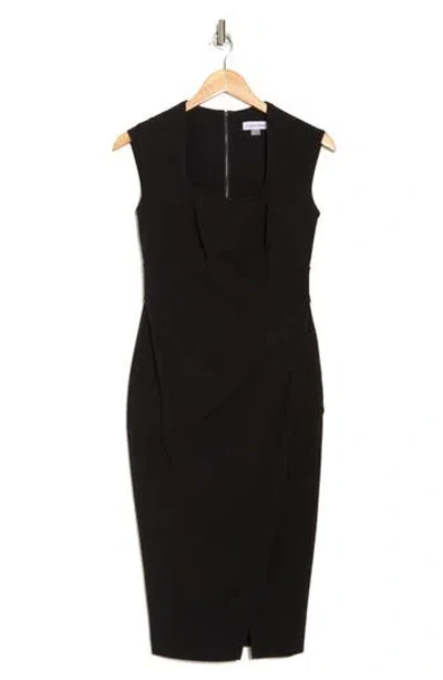 Calvin Klein Sleeveless Tulip Hem Sheath Dress In Black
