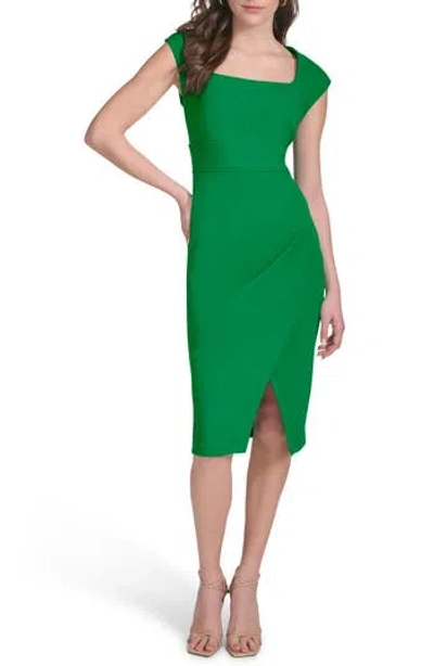 Calvin Klein Sleeveless Tulip Hem Sheath Dress In Green