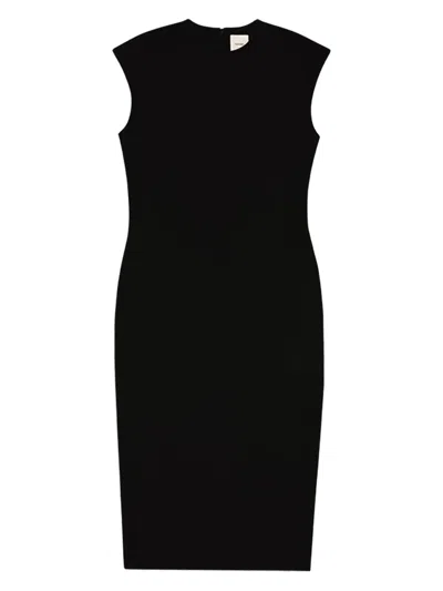 Calvin Klein Sleevess Midi Dress In Black