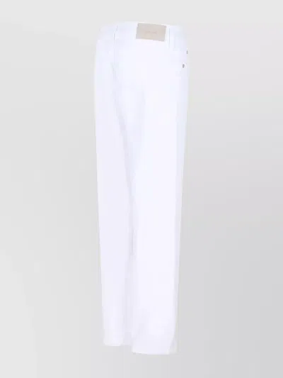 Calvin Klein Slim Ankle Denim Trousers In White