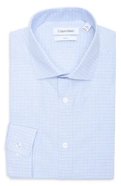 Calvin Klein Slim Fit Cotton Dress Shirt In Blue