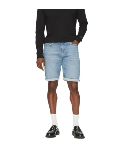 Calvin Klein Slim Fit Denim Shorts In Black