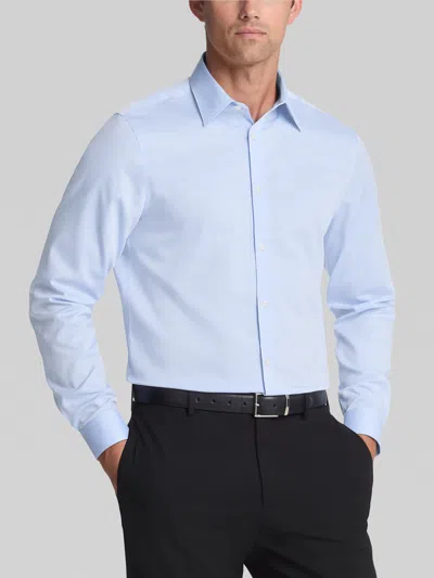 Calvin Klein Slim Fit Herringbone Dress Shirt In Blue