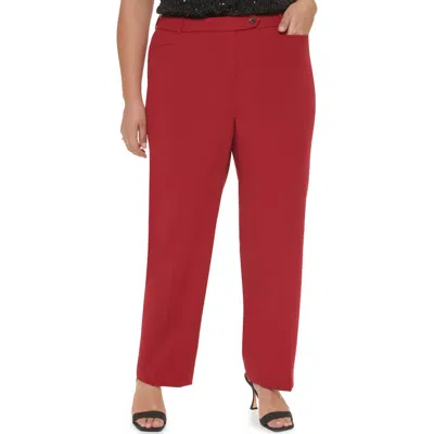 Calvin Klein Slim Fit Pants In Cranberry