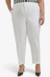 Calvin Klein Plus Size Mid-rise Cuffed Ankle Pants In White