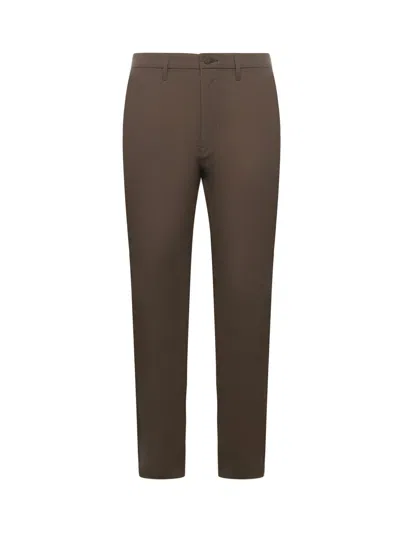 Calvin Klein Slim-fit Pants With Logo In Brown