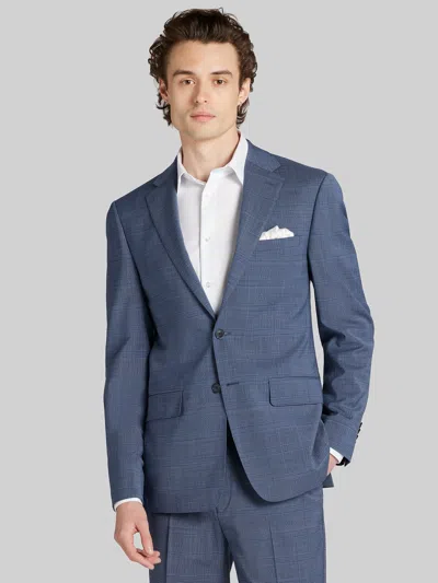 Calvin Klein Big & Tall Slim Fit Plaid Men's Suit Jacket In Blue