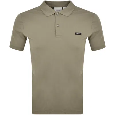 Calvin Klein Slim Fit Polo T Shirt Brown