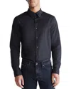 Calvin Klein Men's Cotton Herringbone Slim Fit Dress Shirt