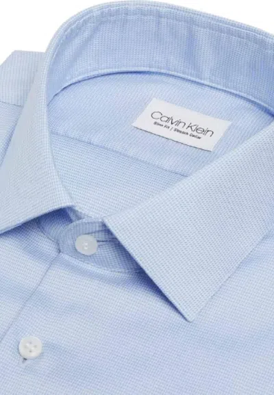 Calvin Klein Slim Fit Linen Shirt In Blue