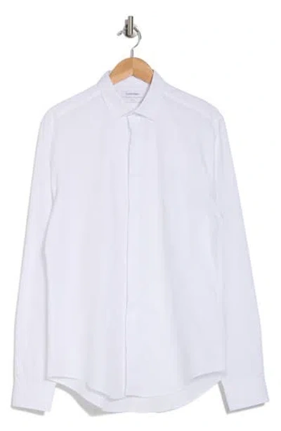 CALVIN KLEIN CALVIN KLEIN SLIM FIT TUXEDO DRESS SHIRT
