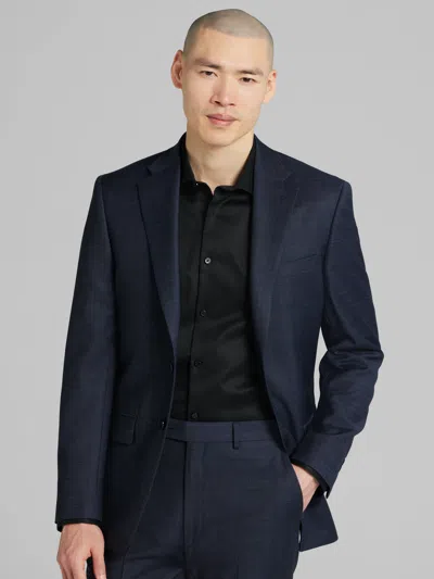 Calvin Klein Slim Fit Wool Blend Men's Suit In Blue