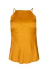 Calvin Klein Slim Halter Tank Top Tank Top In Giallo