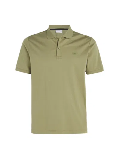 Calvin Klein Slim Polo Shirt In Delta Green