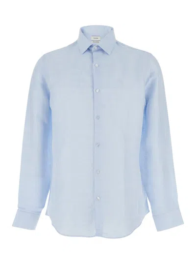 Calvin Klein Slim Ref Linen Bld Sld In Blue