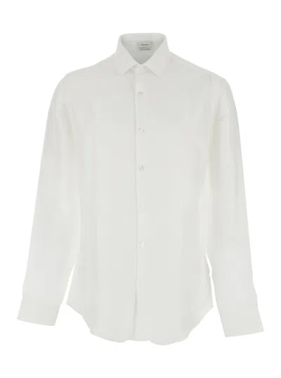 Calvin Klein Slim Ref Linen Bld Sld In White
