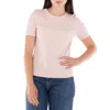 Calvin Klein Slim Ribbed Cotton T-shirt In Pink