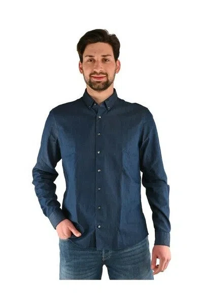 Calvin Klein Slim Shirts In Blu