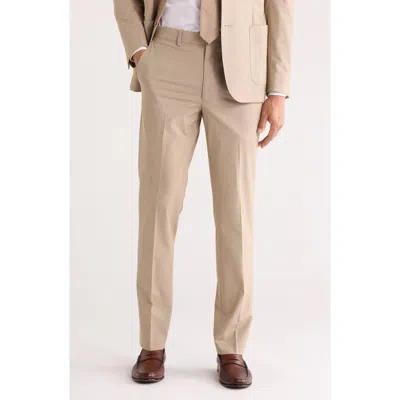 Calvin Klein Slim Stretch Suit Pants In Brown