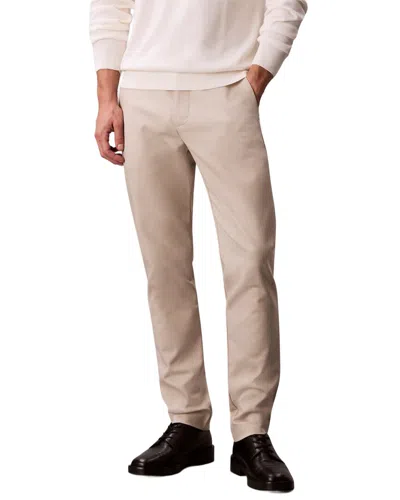 Calvin Klein Slim Tech Stretch Trouser In Neutral