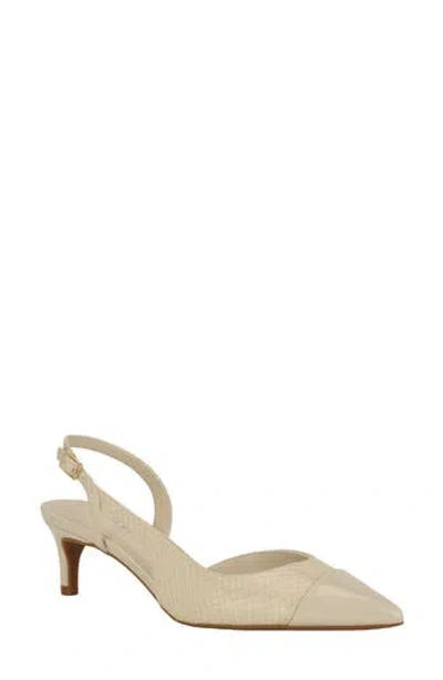 Calvin Klein Slingback Kitten Heel Pump In Neutral