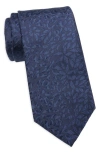 Calvin Klein Sloan Floral Jacquard Tie In Navy