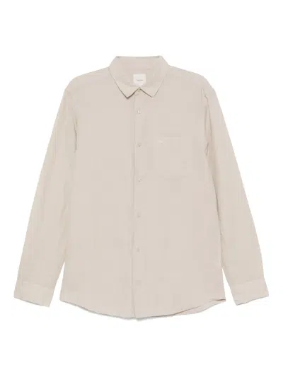 Calvin Klein Slub-texture Shirt In Grey