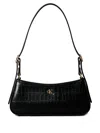Calvin Klein Small Embossed-logo Shoulder Bag In Black